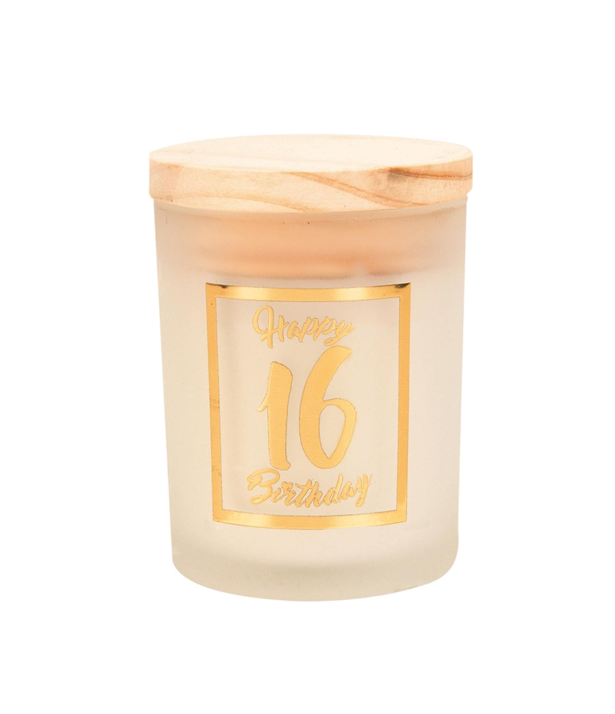 Paperdreams scented candle small gold white - 16 years