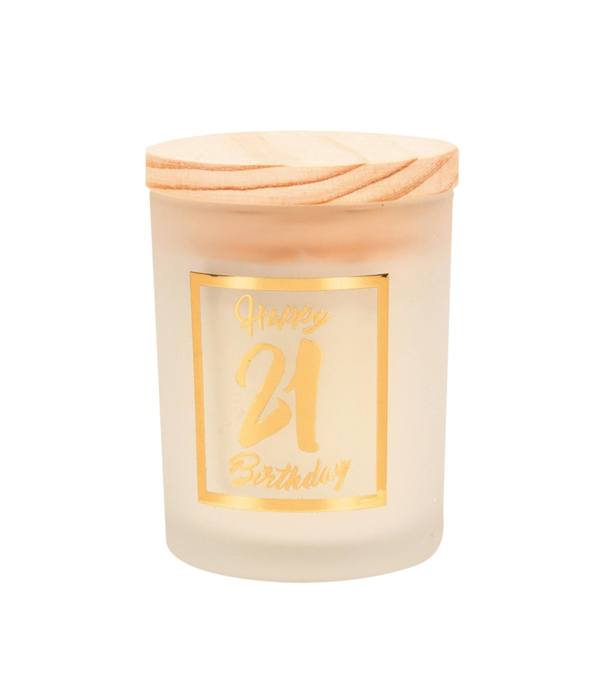 Paperdreams scented candle small gold white - 21 years