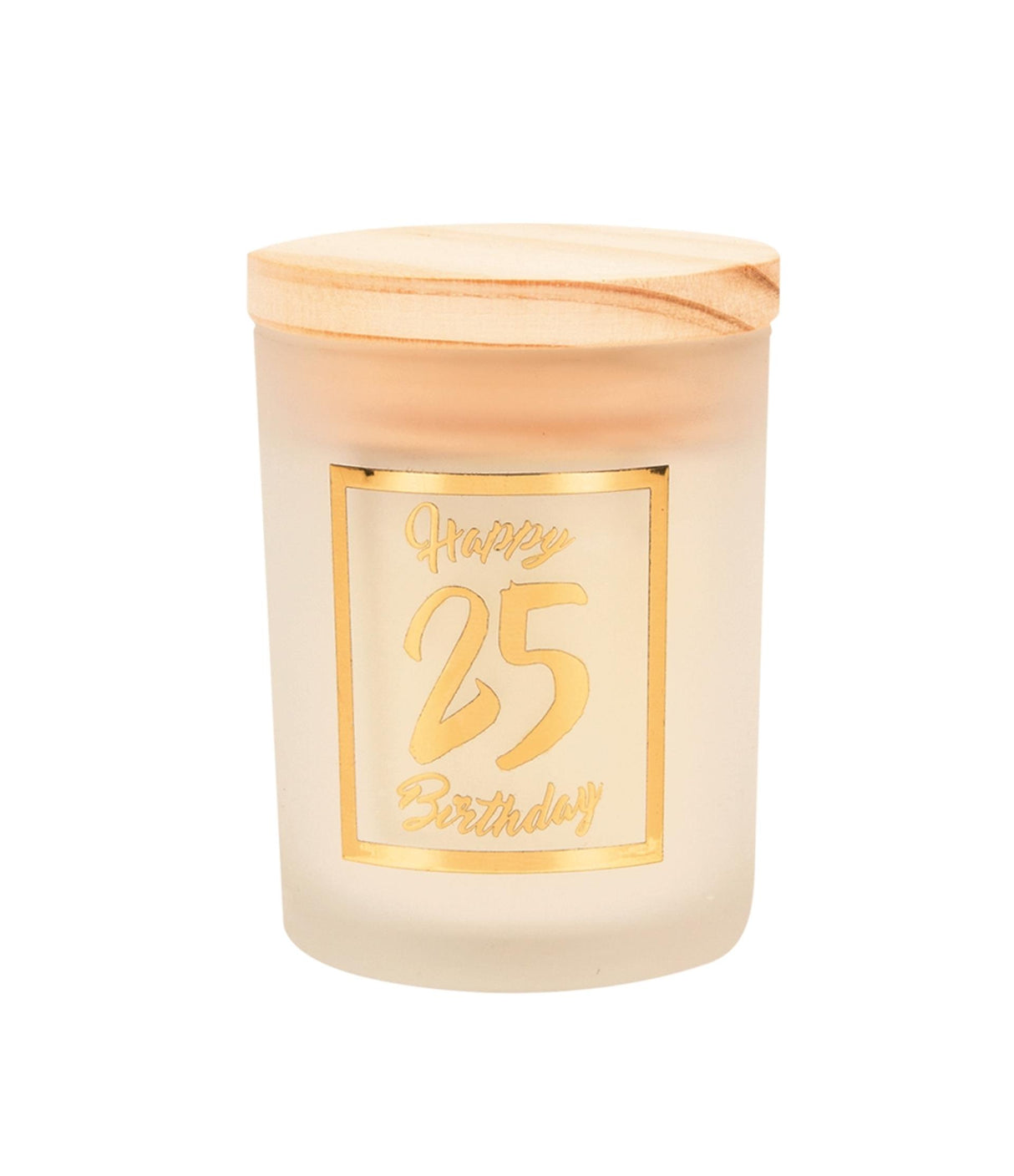 Paperdreams scented candle small gold white - 25 years