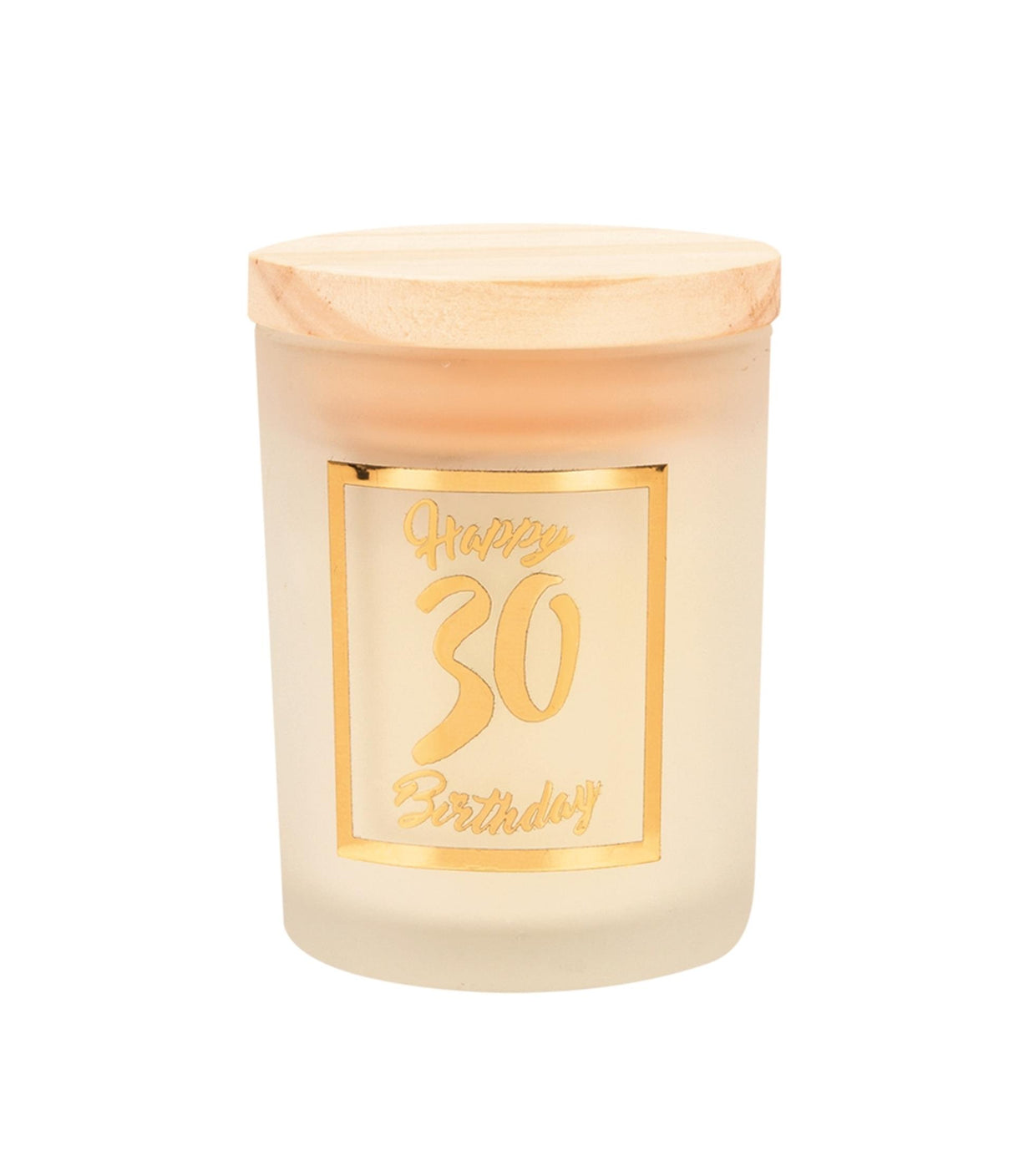 Paperdreams scented candle small gold white - 30 years
