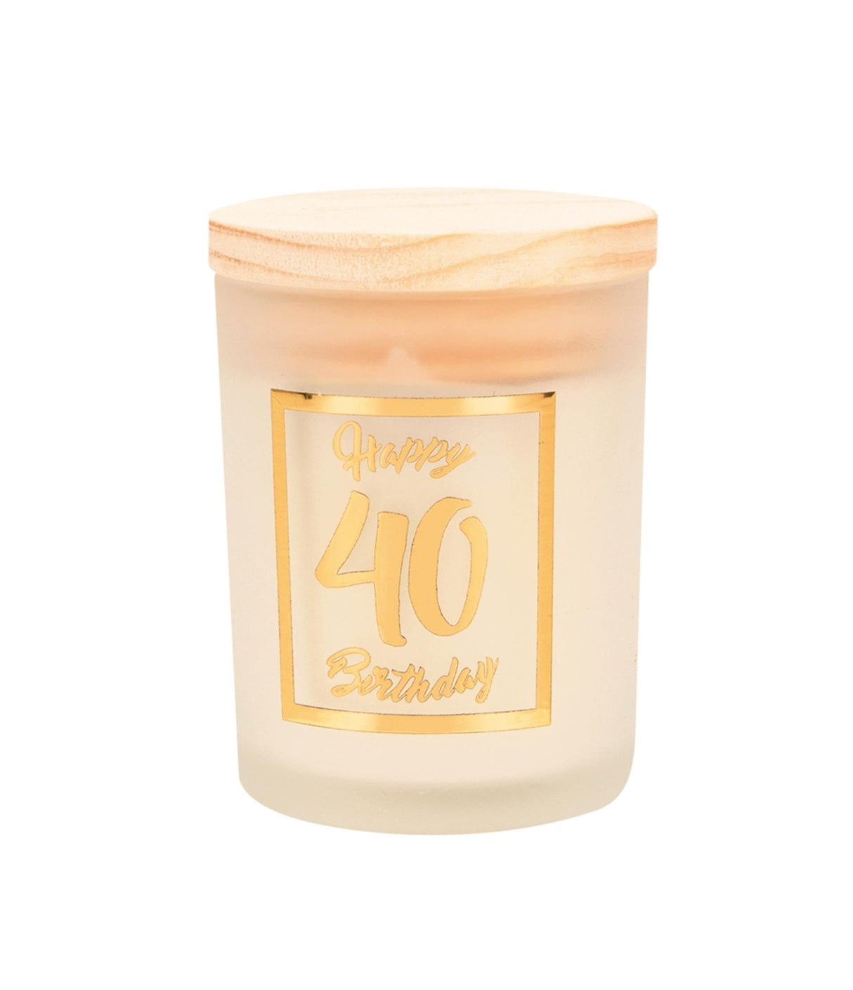 Paperdreams scented candle small gold white - 40 years