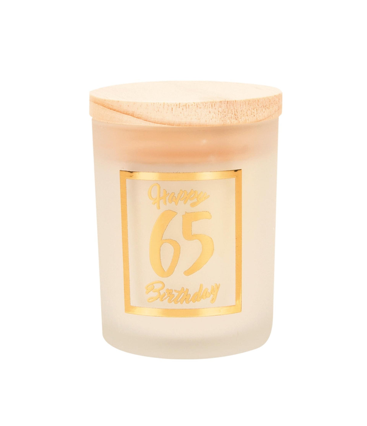 Paperdreams scented candle small gold white - 65 years