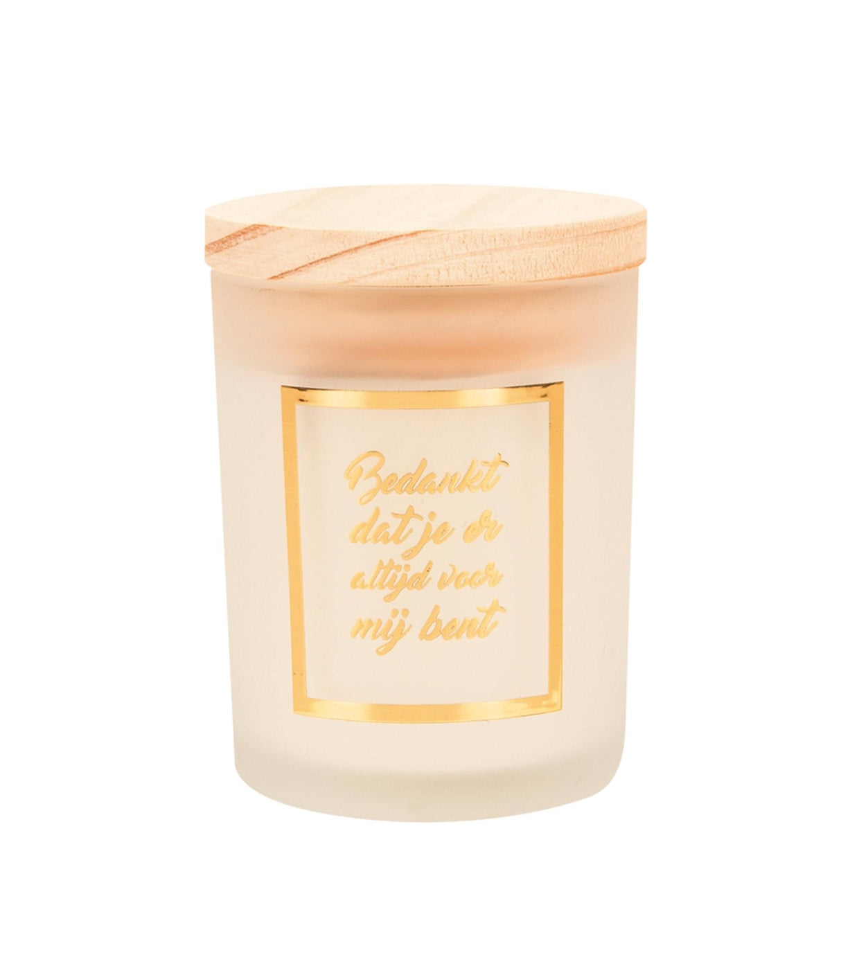 Paperdreams scented candle small gold white - thank you