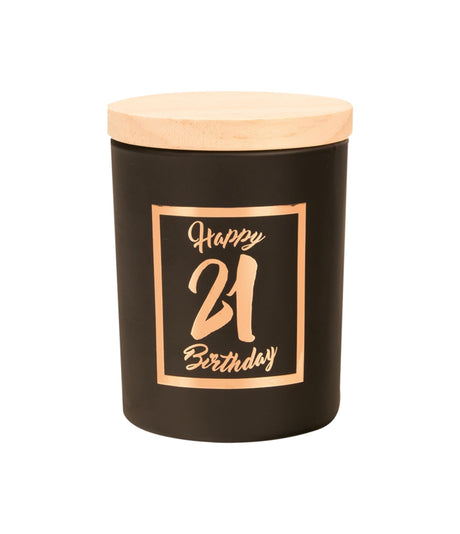 Paperdreams scented candle small pink black - 21 years