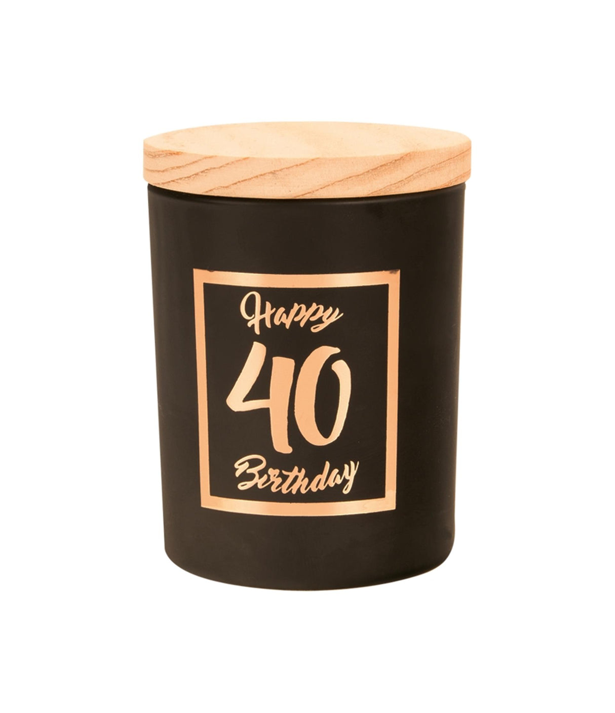 Paperdreams scented candle small pink black - 40 years