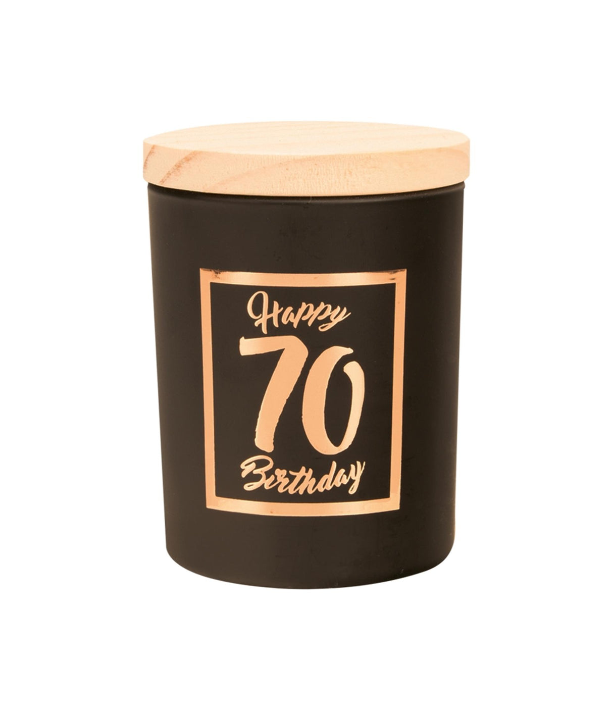 Paperdreams scented candle small pink black - 70 years