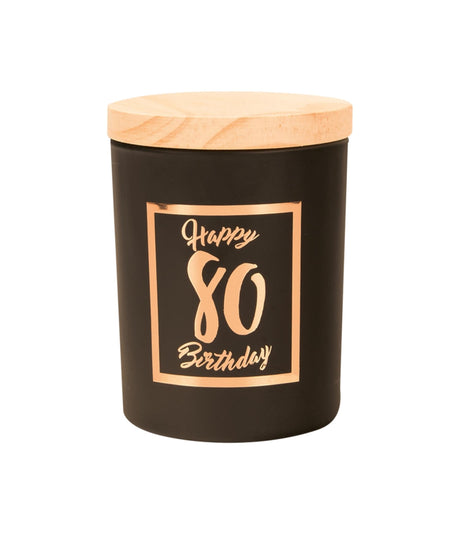 Paperdreams doftljus litet rosa svart - 80 år