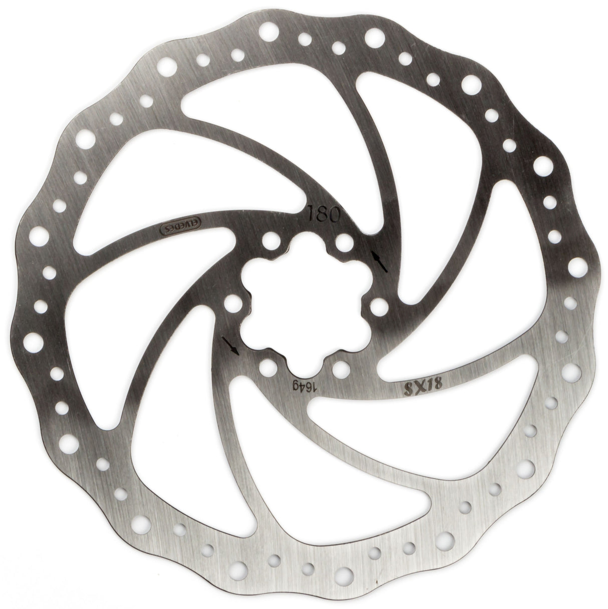 Brake disc Elvedes SX18 180mm 6-nock silver