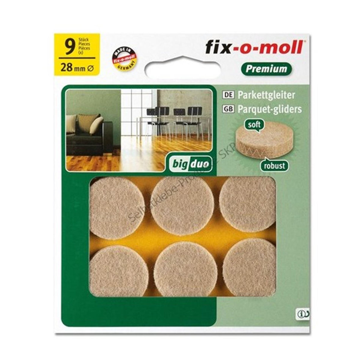 Fix-o-moll felt glider ø35mm beige
