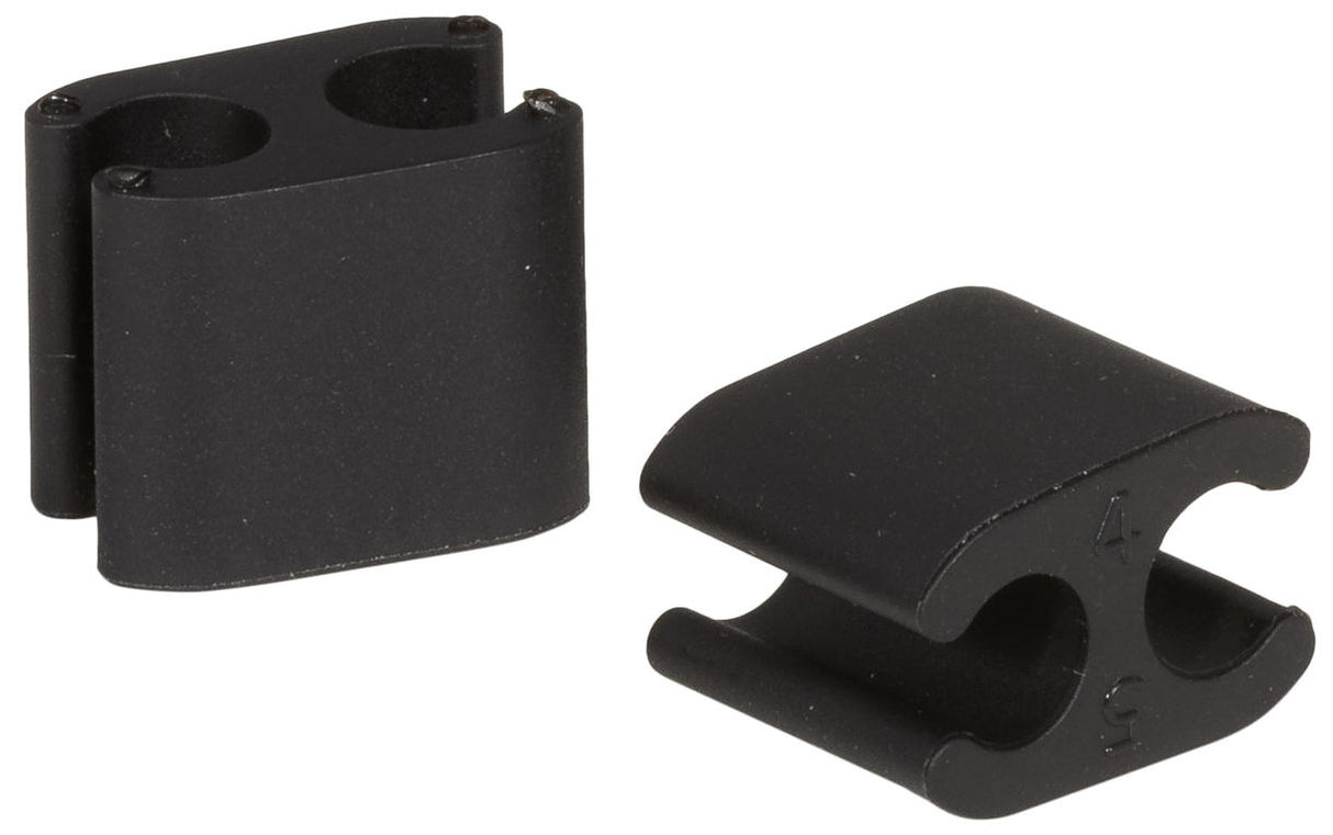 Elvedes Cable Clips Duo PVC 5,0 mm + 5,0 mm de noir (50 pièces)