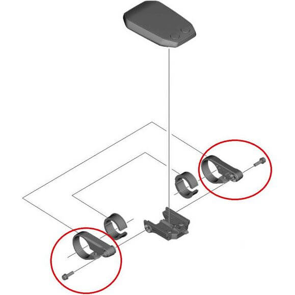 Supporto del supporto per display Shimano L+R Passi SC-E6010