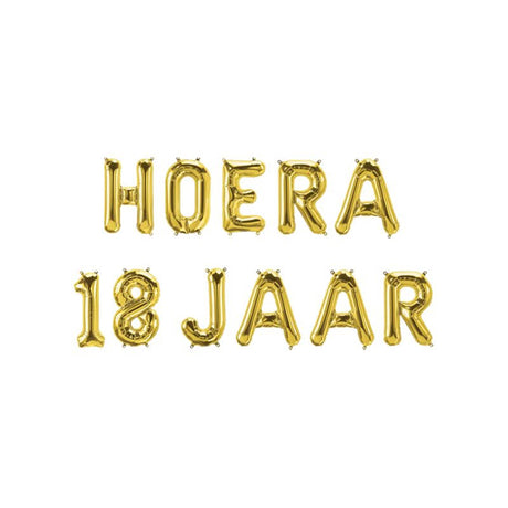 Paperdreams fóliás léggömbfüzér - hurrá 18 év
