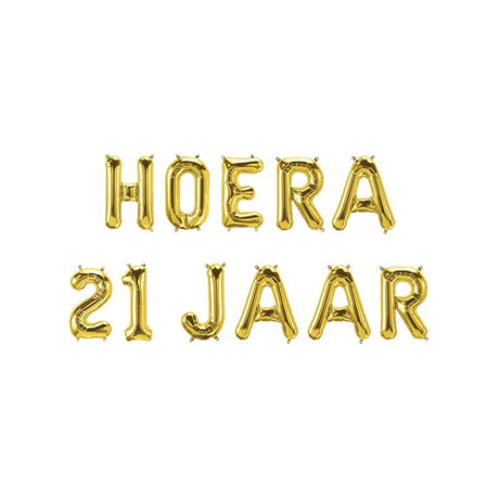 Paperdreams folieballonggirland - hurra 21 år