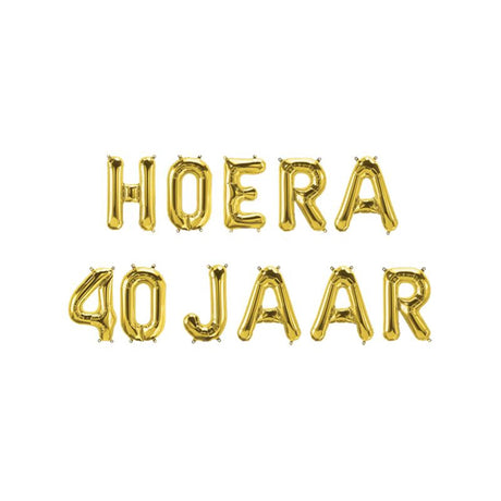 Paperdreams folieballonggirland - hurra 40 år