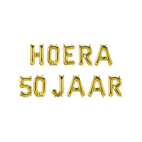 Paperdreams folieballonggirland - hurra 50 år