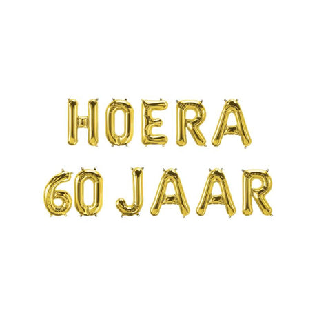 Paperdreams folieballonggirland - hurra 60 år