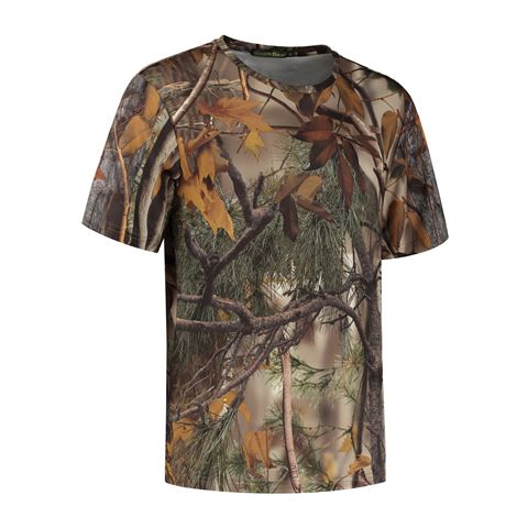 Stealth gear t-shirt short sleeve camo forest print size l