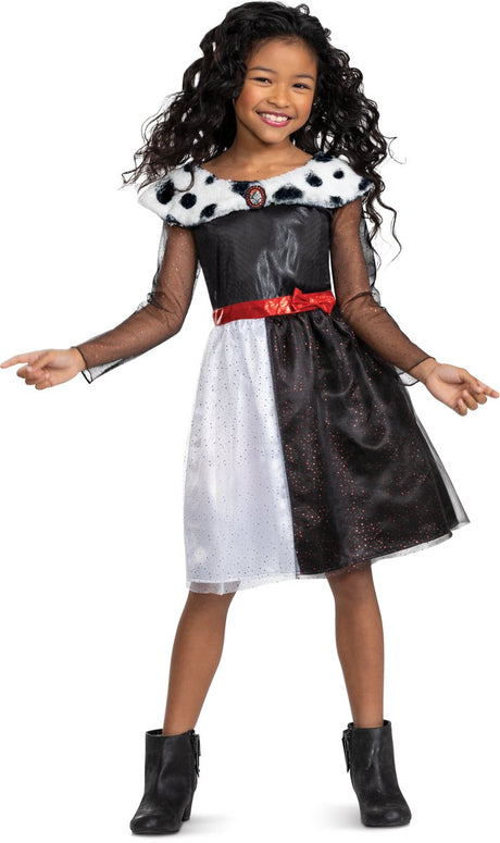 Disguise disney - villains, cruella classic, size m (7-8 years), girls