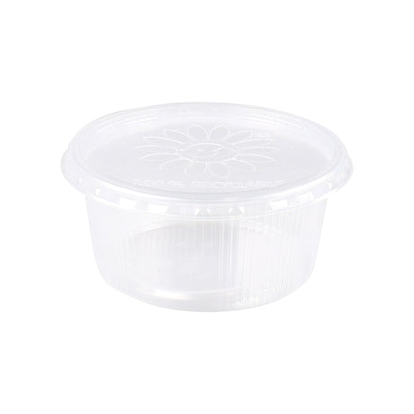 Recipiente de plástico + tampa transparente (250x 250cc)