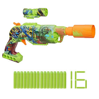 Nerf zombie driller - blaster, 16 elite dart