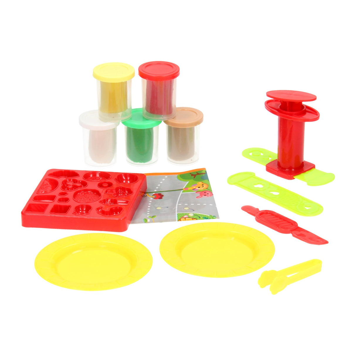 Clay set pizza and pasta - 5 clay pots