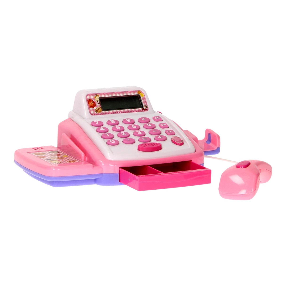 Pink toy cash register