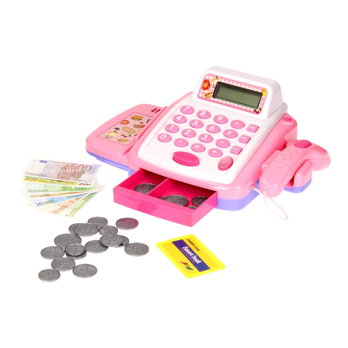 Pink toy cash register