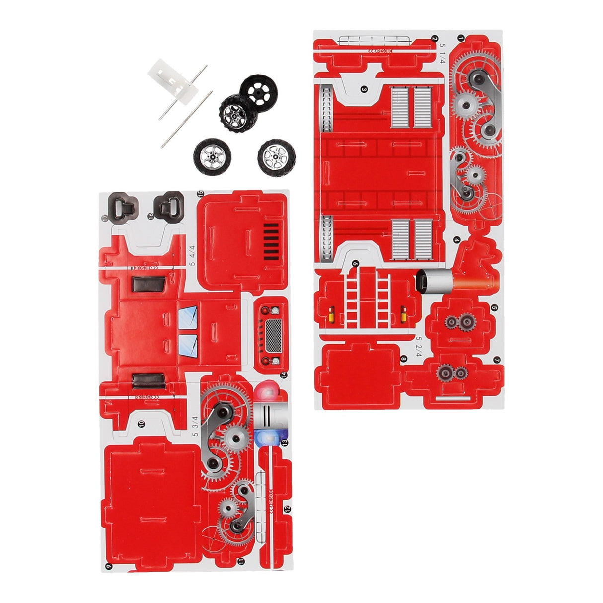 Camion de pompiers de puzzle 3d