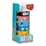 Stack of bath cups animals, 5dlg.