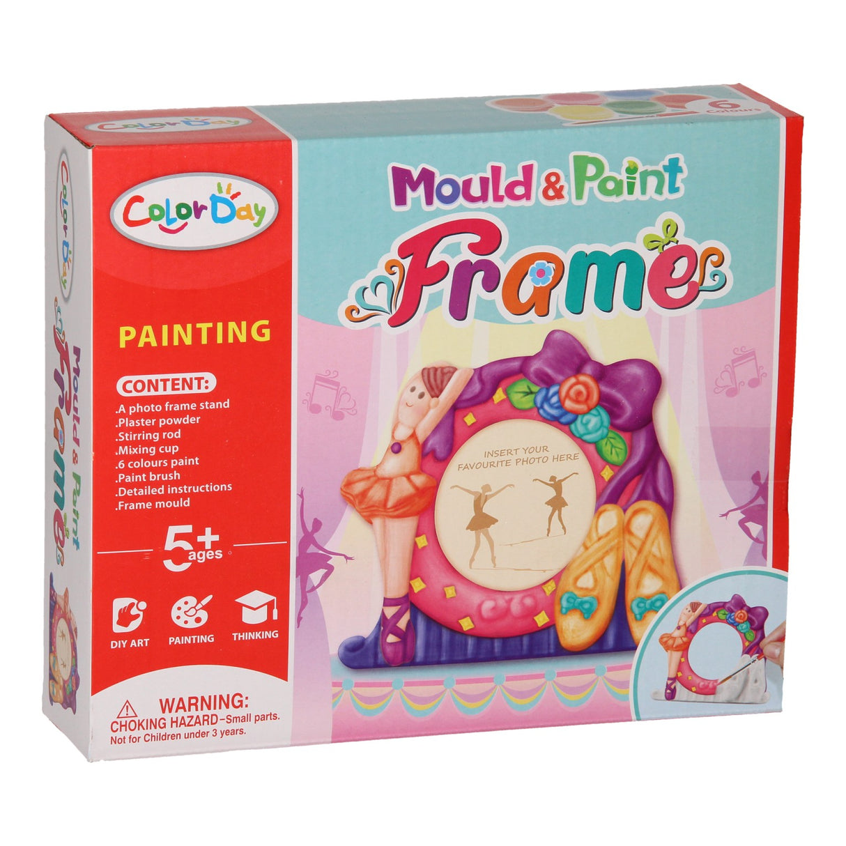 Plaster pouring photo frame girl