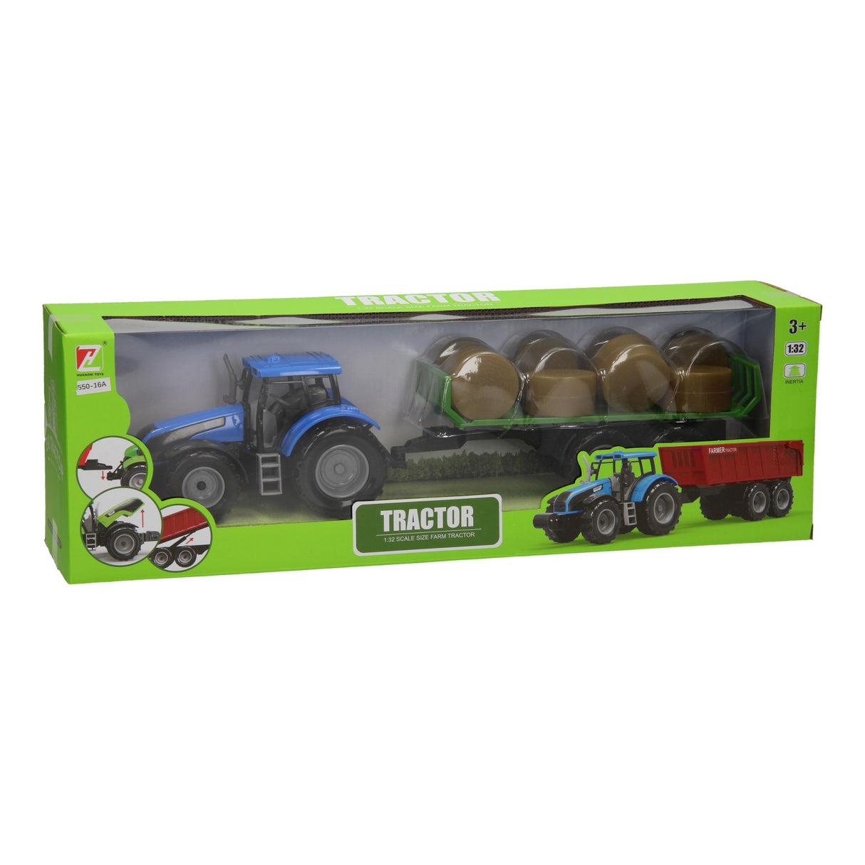 Tracteur avec balwagen 1:32