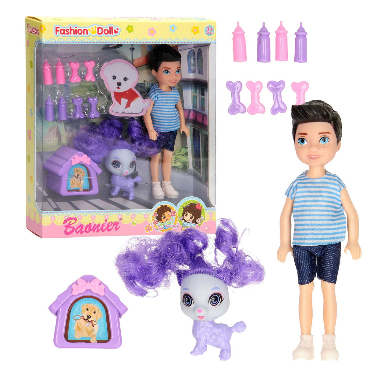 Dolls play set avec animal de compagnie