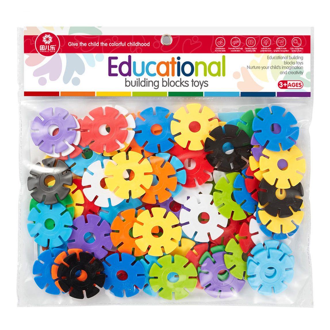 Large construction discs, 78 pieces.