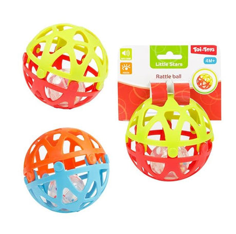Toi-toys little stars otroška odprta ropotulja žoga 10 cm