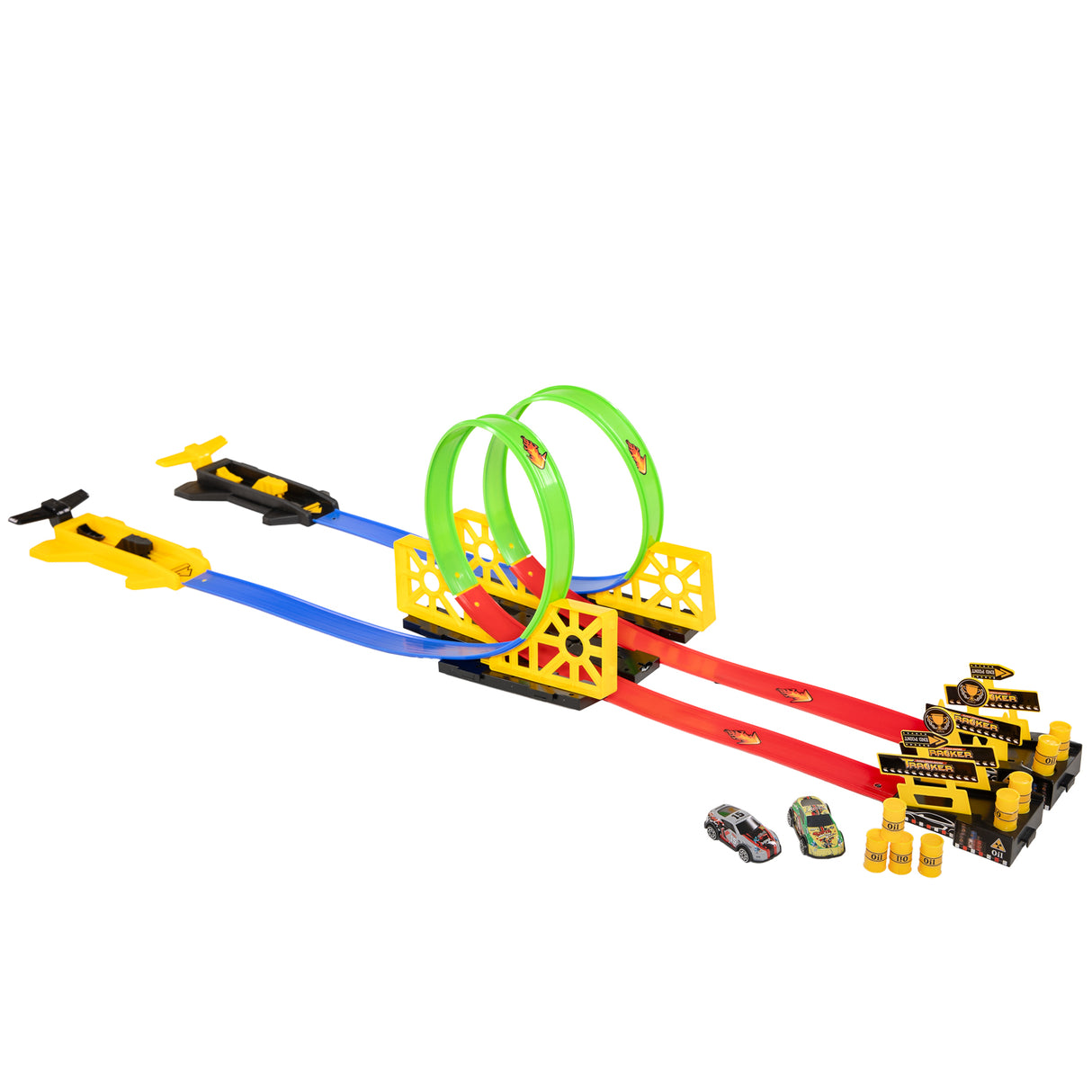 Duel launch set loopings racing track