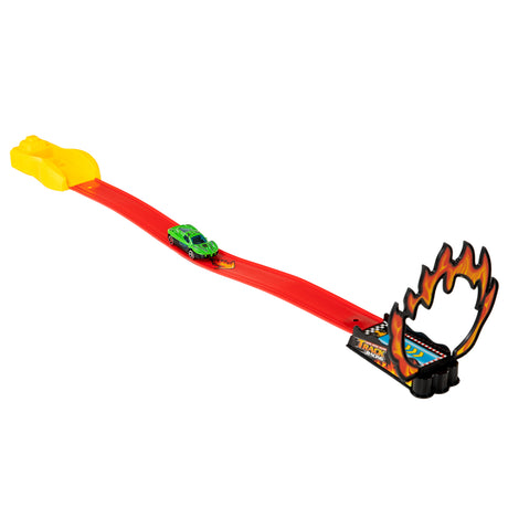 Car launch set with ramp and fire ring
