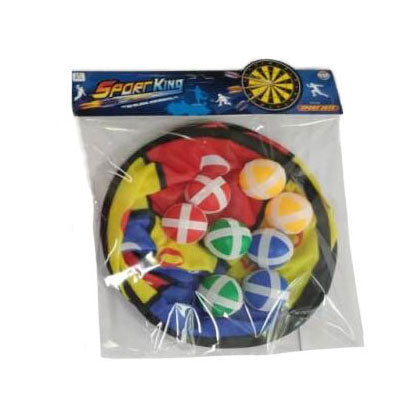 Lobbes mega dartbord klittenband, 8 ballen