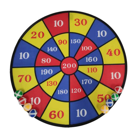 Lobbes mega dartbord klittenband, 8 ballen