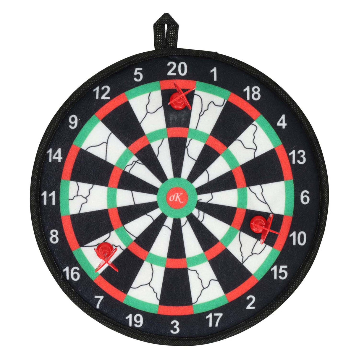 Dartboard velcro with 3 darts