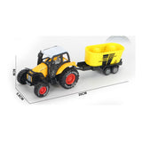 Die-cast tractor with trailer and pull-back function