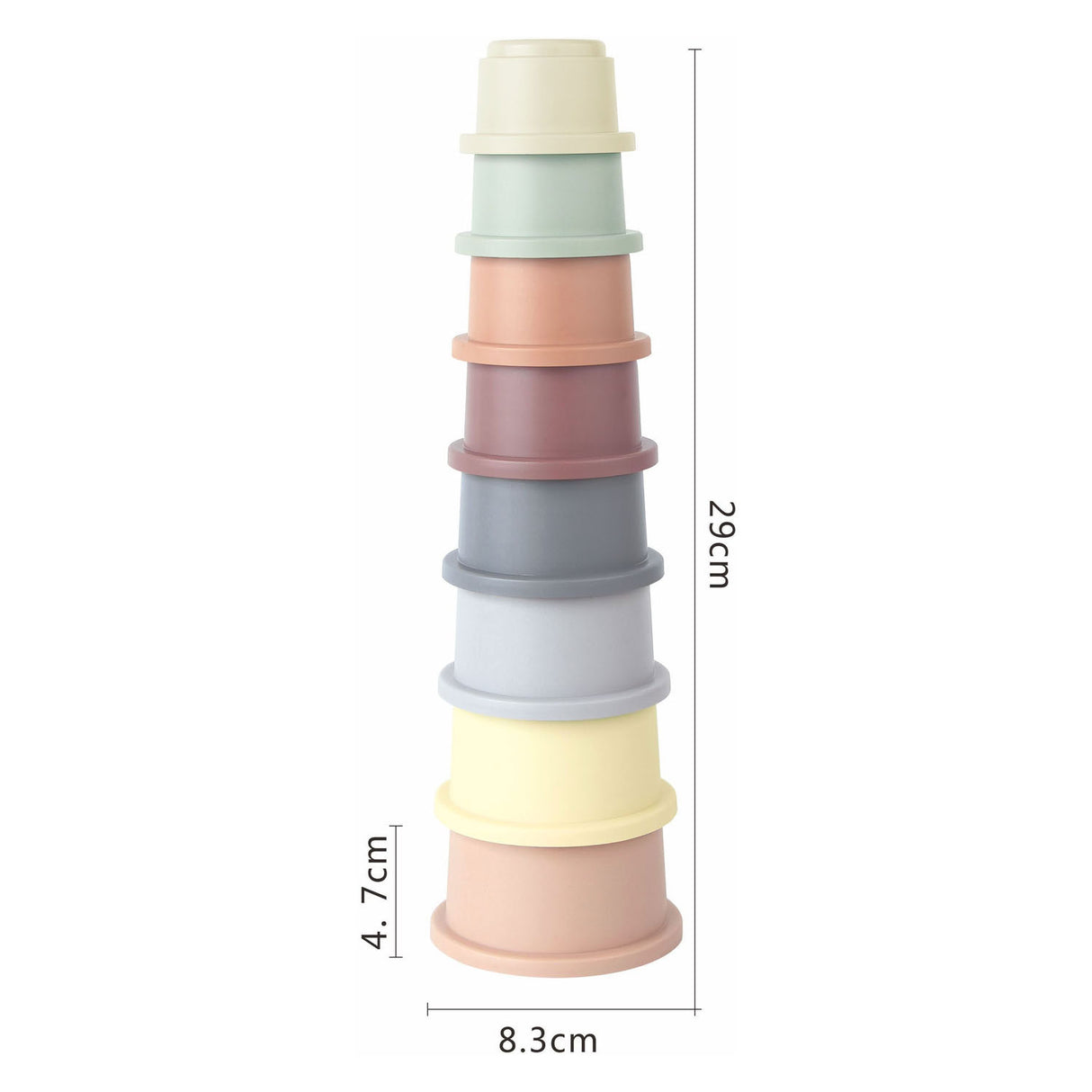 Fosskopper pastell, 8 stk.