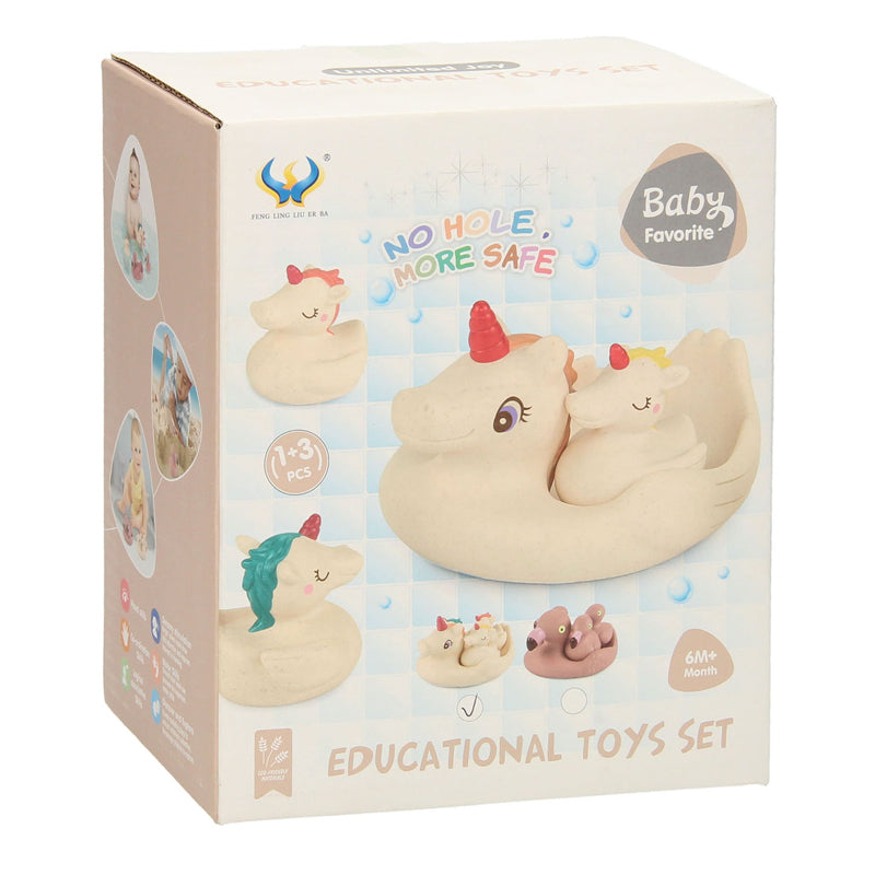 Bath Animals Family Unicorn, 4dlg.