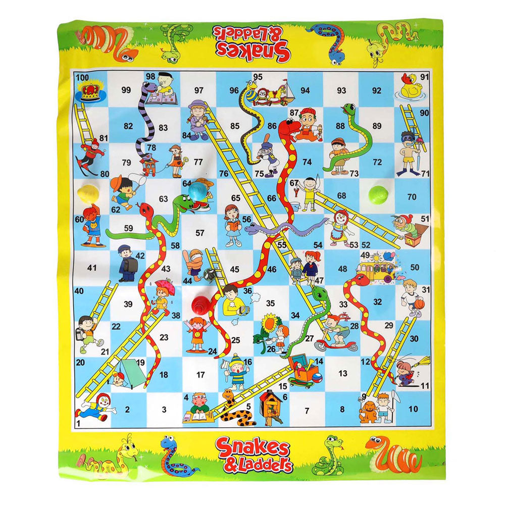 Schlaangen Ludo Board Spill Double -Sten