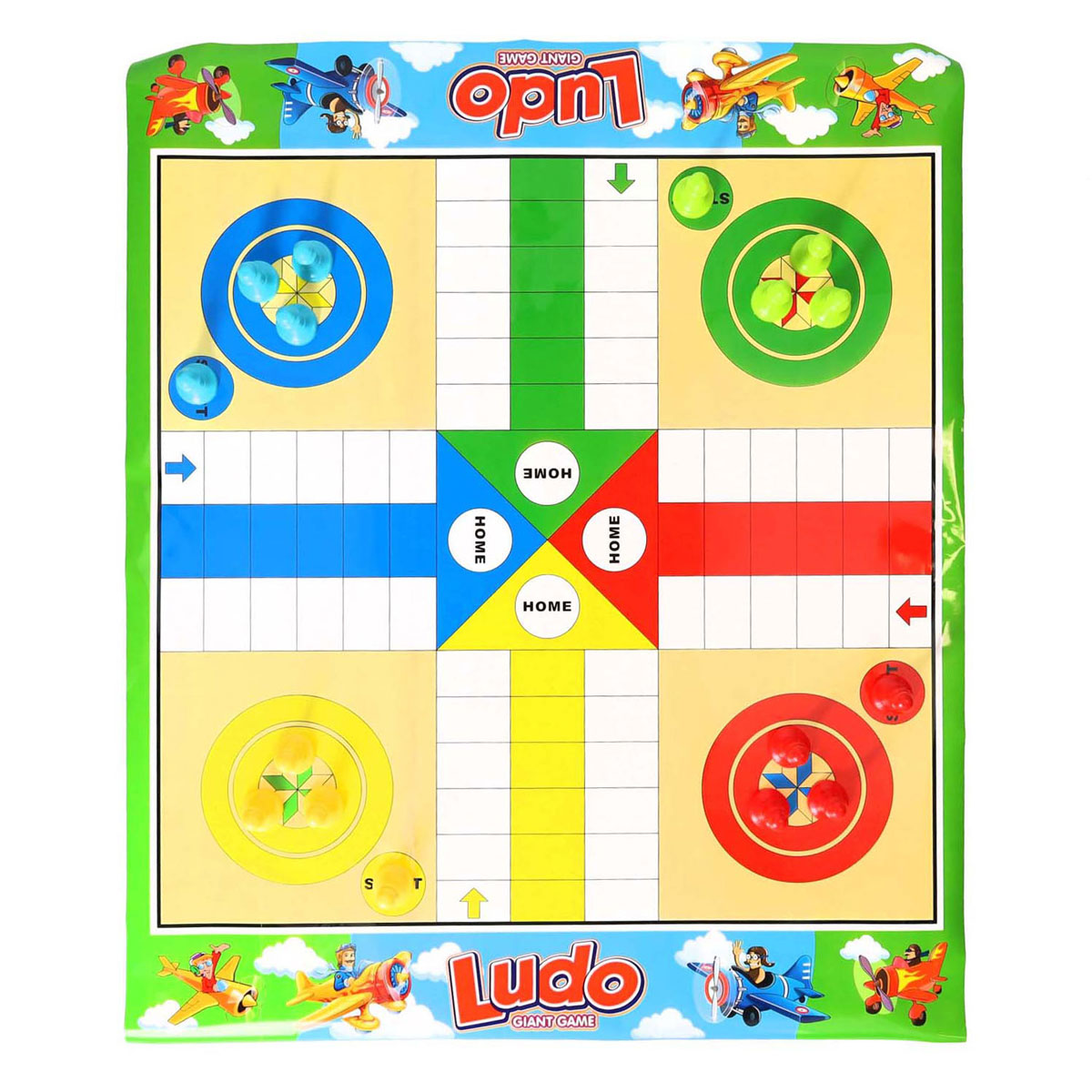 Slanger ludo brætspil dobbelt -sidet