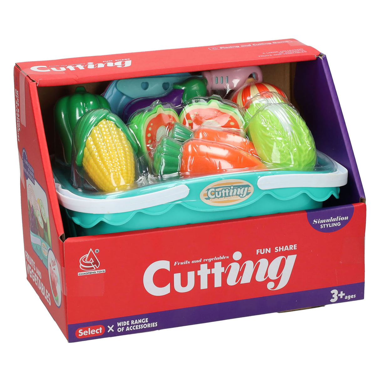 Cutting vegetables in shopping cart