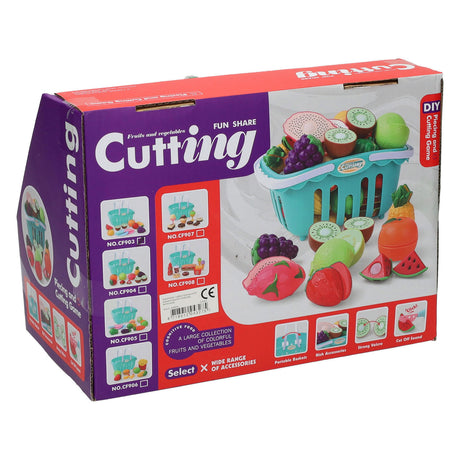 Cutting fruit in shopping cart