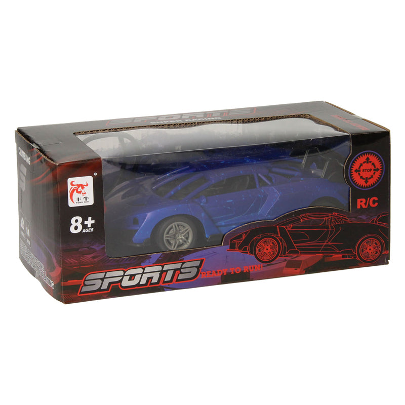 RC Racing Car Blue Black -kontrolliertes Auto