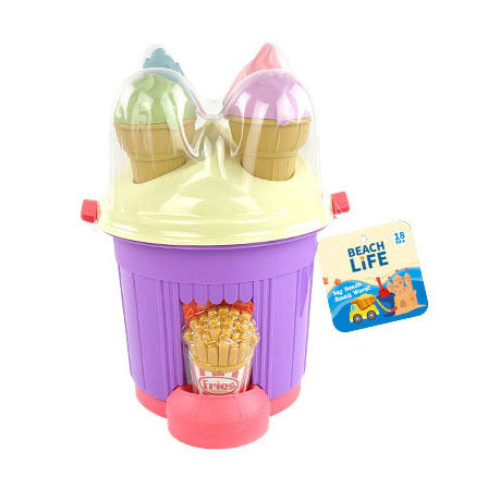 Beach bucket ice cream set, 13dlg