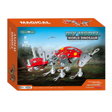 Lobbes metalen constructieset triceratops, 90dlg.