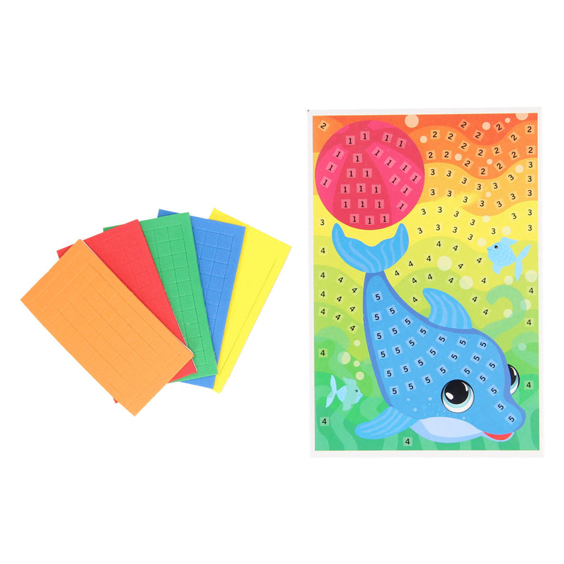 Making a mosaic dolphin